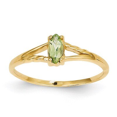 Peridot Birthstone Ring 14k Gold XBR185, MPN: XBR185, 883957499307