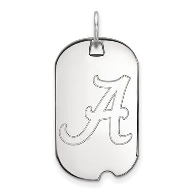 University of Alabama Small Dog Tag 10k White Gold 1W027UAL, MPN: 1W027UAL, 886774784854