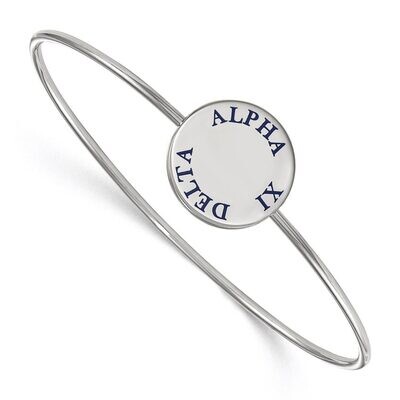 Alpha Xi Delta Enameled Slip-on Bangle Sterling Silver SS021AXD-7, MPN: SS021AXD-7, 886774603476