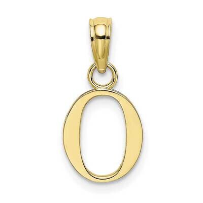 O Block Initial Charm 10k Gold Polished 10K6423O, MPN: 10K6423O,
