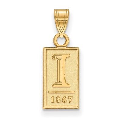 University of Illinois Small Pendant Gold-plated Silver GP062UIL, MPN: GP062UIL, 886774951447