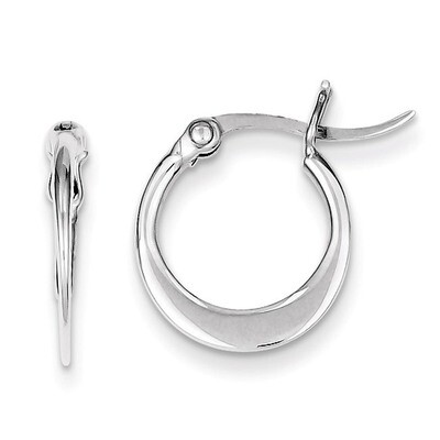 Flat Hoop Earrings Sterling Silver QE3735, MPN: QE3735, 883957927725