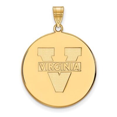 University of Virginia x-Large Disc Pendant Gold-plated Silver GP072UVA, MPN: GP072UVA, 886774954264