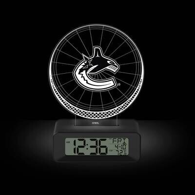 Game Time Vancouver Canucks LED 3D Illusion Alarm Clock GM25318-VAN, MPN: GM25318-VAN, 81006814151