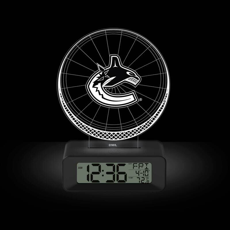 Game Time Vancouver Canucks LED 3D Illusion Alarm Clock GM25318-VAN
