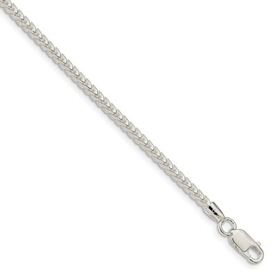 3.4mm Diamond-cut Square Franco Necklace 7 Inch Sterling Silver QQF100-7, MPN: QQF100-7, 8839578225…