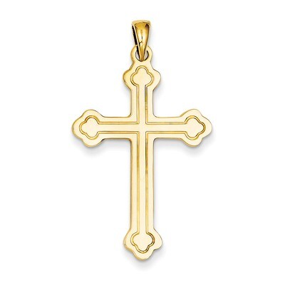 Budded Cross Pendant 14k Gold XR141, MPN: XR141, 191101717147