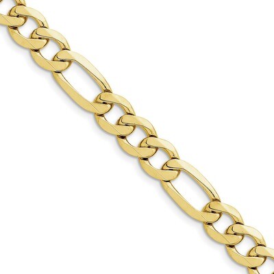 22 Inch 10mm Light Concave Figaro Chain 10k Gold 10LF250-22, MPN: 10LF250-22, 191101597909