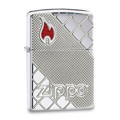 Zippo Chrome Polished Epoxy Flame Mosaic Lighter GM20855, MPN: GM20855, 0-41689-1147