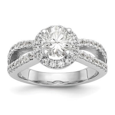 Round Diamond Semi-Mount Halo Engagement Ring 14k White Gold RM2142E-100-WAA, MPN: RM2142E-100-WAA,…