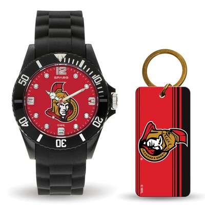 NHL Ottawa Senators Watch &amp; Key Ring Gift Set GC5019