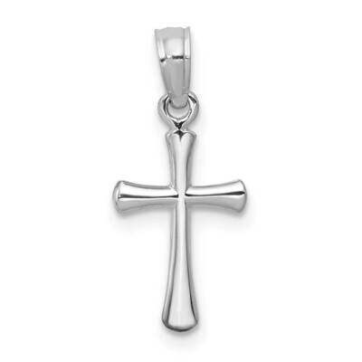Beveled Cross with Round Tips Charm 14k White Gold Polished K8539W, MPN: K8539W, 637218140169