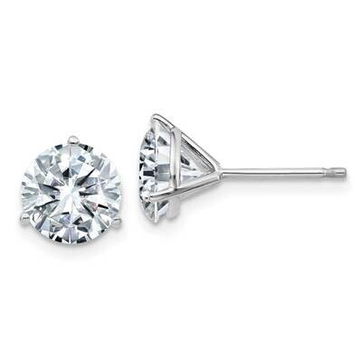 3ct. 7.5mm Round D E F Pure Light Moissanite Earrings 14k White Gold WG322-11MP, MPN: WG322-11MP, 1…
