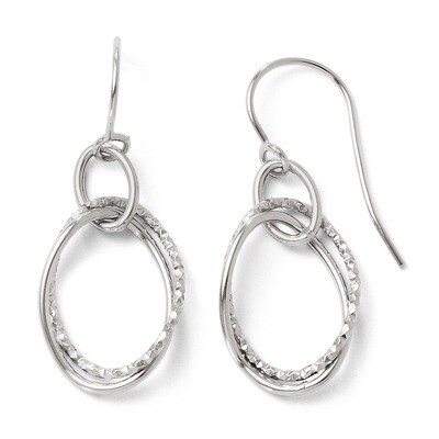 Leslie&#39;s Polished &amp; Textured Shepherd Hook Earrings - 14k White Gold HB-LE204, MPN: LE204, 88677463…