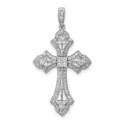 1/2Ct. Diamond Fancy Cross Pendant 14k White Gold PM5085-050-WA, MPN: PM5085-050-WA, 191101545290