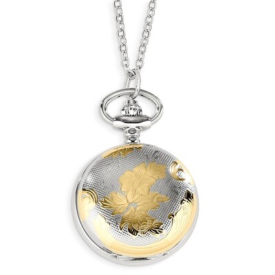 Charles Hubert Two-tone Floral Design Pendant Watch XWA4446, MPN: XWA4446, 848870000337