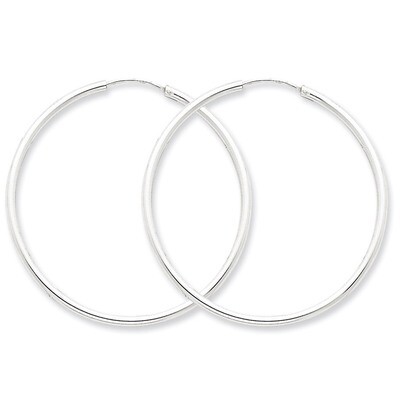 2mm Hoop Earrings Sterling Silver QE4373, MPN: QE4373, 883957929965