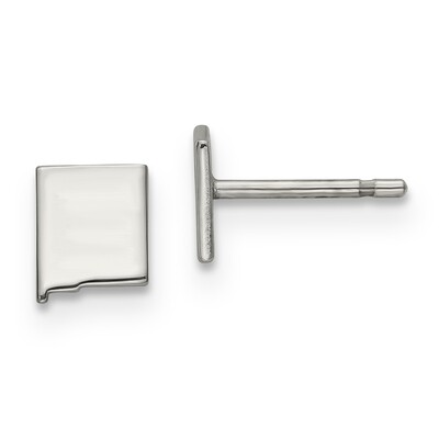 New Mexico State Small Earrings Sterling Silver Engravable XNE50SS-NM, MPN: XNE50SS-NM, 886774567167