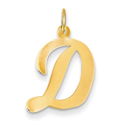 Large Script Initial D Charm 14k Gold YC662D, MPN: YC662D, 886774137346