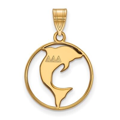 Delta Delta Delta Small Circle Pendant Gold-plated Silver GP041DDD, MPN: GP041DDD, 886774941387