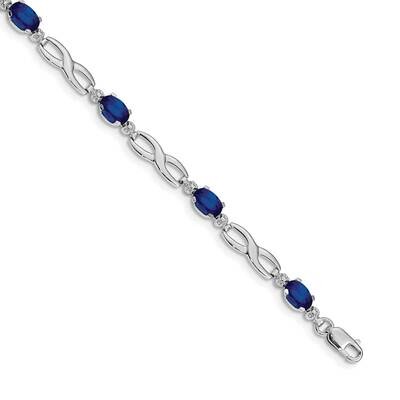 Figure-8 Diamond Sapphire Bracelet 14k White Gold BM4772-SA-001-WA, MPN: BM4772-SA-001-WA, 88395751…