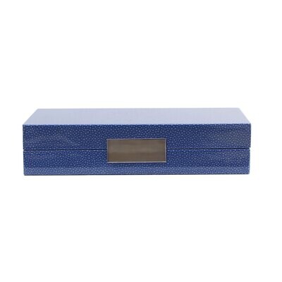 Addison Ross Blue Shagreen Box With Gold 4 x 9 Inch Lacquer BX1321, MPN: BX1321, UPC/EAN: 502404319…