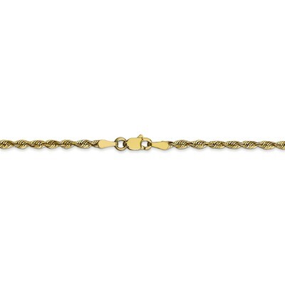 Leslie&#39;s 22 Inch 2.5mm Diamond Cut Lightweight Rope Chain 10k Gold HB-8052-22, MPN: 8052-22, 191101…