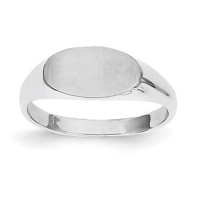 Signet Ring 14k White Gold RS573, MPN: RS573, 883957411033