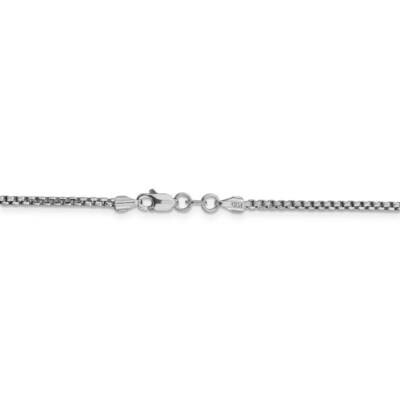 28 Inch 1.75mm Round Box Chain 14k White Gold BC139-28, MPN: BC139-28, 886774578309