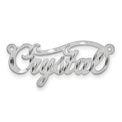 .013 Gauge White Gold Satin Diamond-cut Name Plate 14k Gold XNA187W, MPN: XNA187W, 883957972244