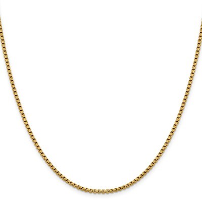Leslie&#39;s 2.4 mm Diamond-cut Round Box Chain 18 Inch 14k Gold HB-7170-18, MPN: 7170-18, 886774544083