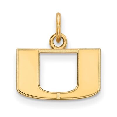 University of Miami x-Small Pendant Gold-plated Silver GP001UMF, MPN: GP001UMF, 886774891293