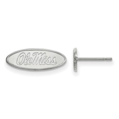 University of Mississippi x-Small Post Earrings 10k White Gold 1W008UMS, MPN: 1W008UMS, 191101096266