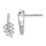 Si1/Si2, G H I, Leaf Post Earrings 14k White Gold Lab Grown Diamond EM7928-038-WLG, MPN: EM7928-038…