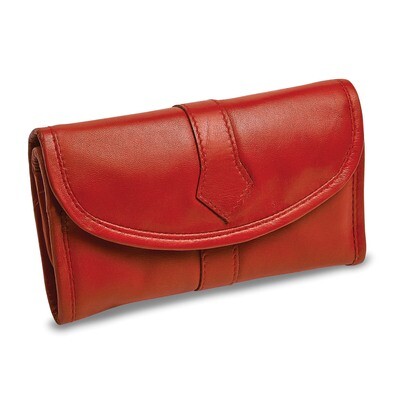 Red Leather Trifold Jewelry Clutch GM17740, MPN: GM17740, 191101877827