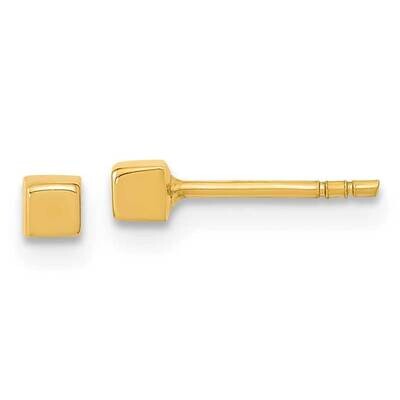 Cube Post Earrings 14k Gold Polished YE1944, MPN: YE1944, 191101799532