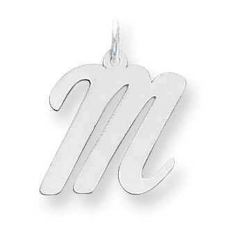 Large Script Initial M Charm 14k white Gold YC663M, MPN: YC663M, 883957030623