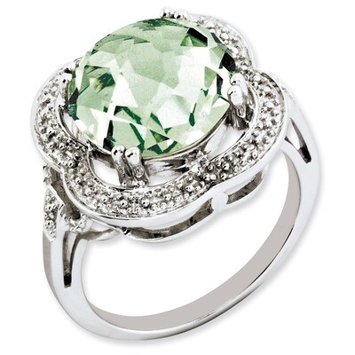 Green Quartz Ring Sterling Silver QR3200AG, MPN: QR3200AG, 886774200606