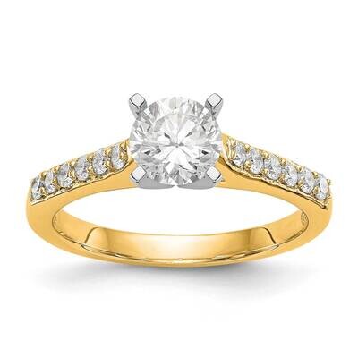 Si1/Si2, G H I, Peg Semi-Mount Engagement Ring 14k Yellow Gold Lab Grown Diamond RM2779E-025-7YLG, …
