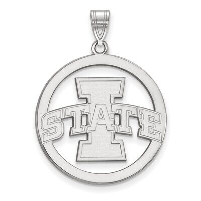 Iowa State University L Pendant in Circle Sterling Silver SS012IAS, MPN: SS012IAS, 886774686608