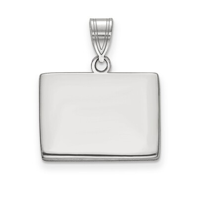 Wyoming State Pendant Charm Sterling Silver Engravable XNA707SS-WY, MPN: XNA707SS-WY, 886774753324