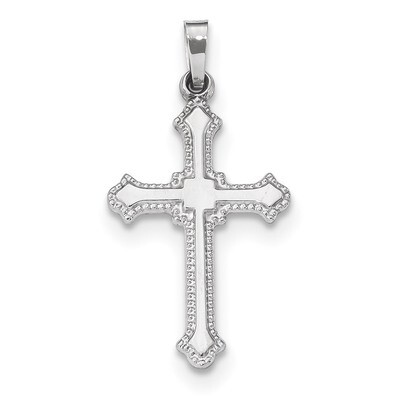 Polished Cross Pendant 14k white Gold XR1597, MPN: XR1597, 883957950396