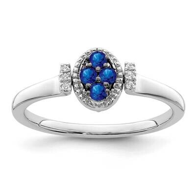 Sapphire and Diamond Flip Ring 14k White Gold Polished RM8237-SA-012-WA, MPN: RM8237-SA-012-WA,