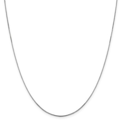 Leslie&#39;s .95 mm Oct. Sparkle Box Chain 18 Inch 10k White Gold HB-5273-18, MPN: 5273-18, 191101754586