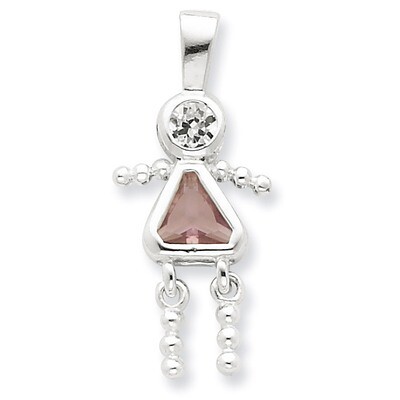 June Girl Pendant Diamond Sterling Silver QC6714JUN, MPN: QC6714JUN, 716838194056