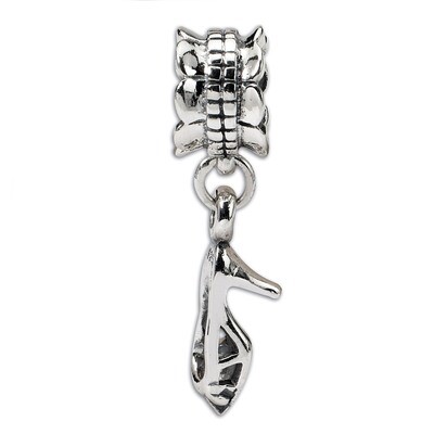 High Heel Shoe Dangle Bead - Sterling Silver QRS503, MPN: QRS503, 883957724157