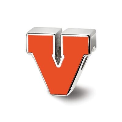 University of Virginia Block V Enameled Logo Bead Sterling Silver SS500UVA, MPN: SS500UVA, 81068002…