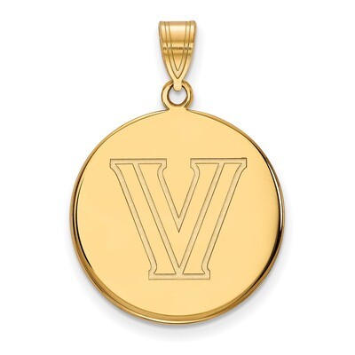 Villanova University Large Disc Pendant 10k Yellow Gold 1Y025VIL, MPN: 1Y025VIL, 886774813592