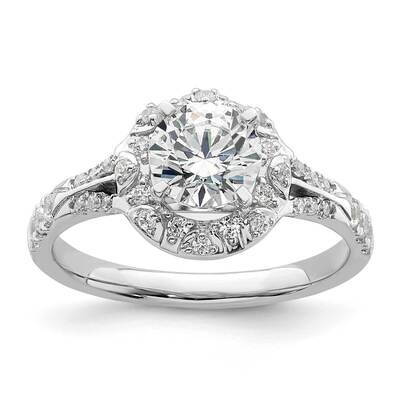 Si1/Si2, G H I, Semi-Mount Engagement Ring 14k White Gold Lab Grown Diamond RM8700E-100-WLG, MPN: R…