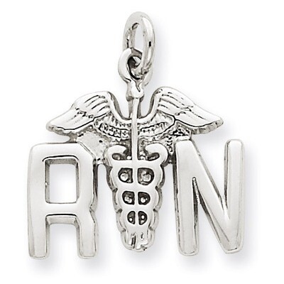 RN Charm 14k White Gold K913, MPN: K913, 883957868813